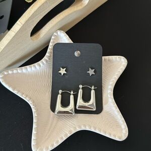 Set of earrings stainless steel silver trendy earrings